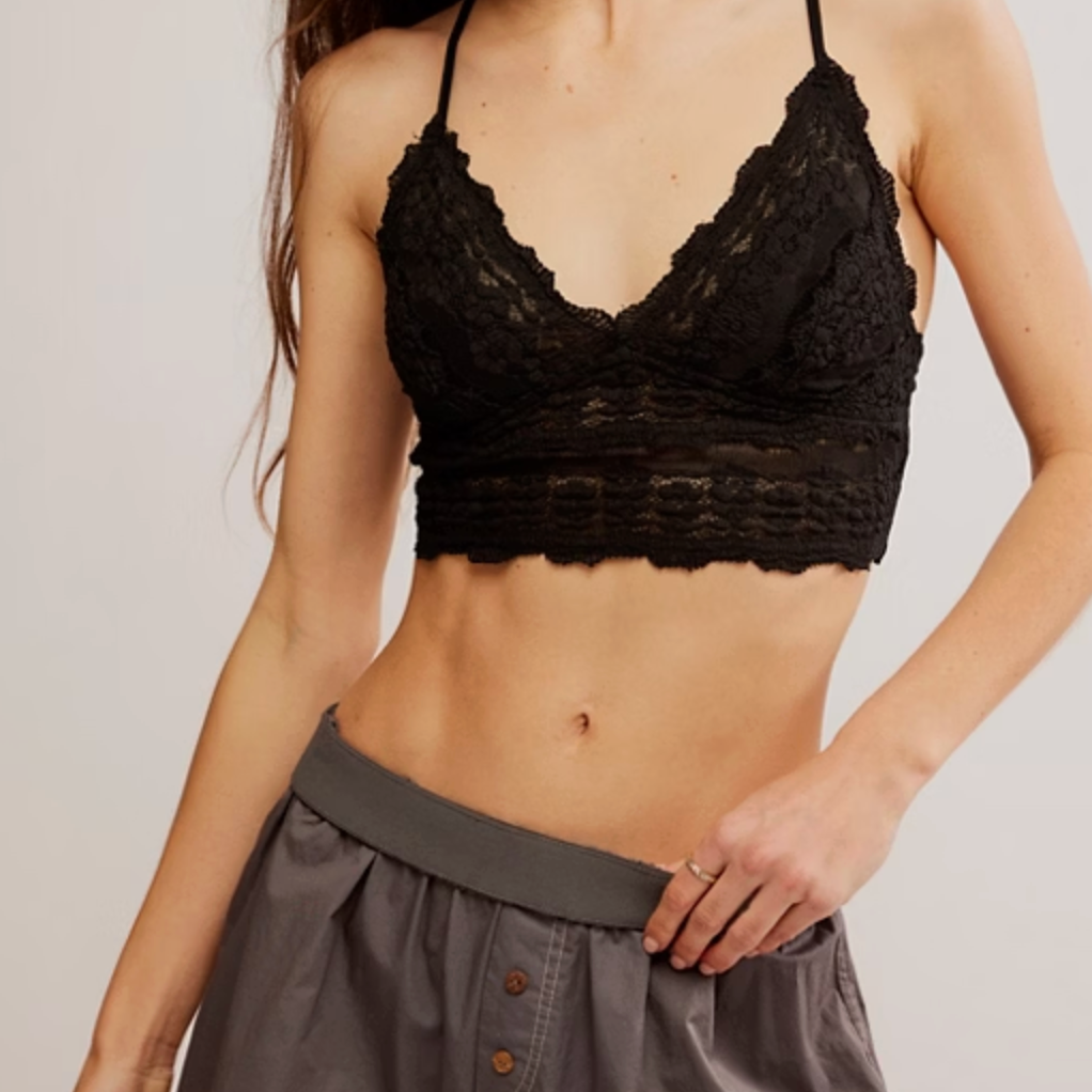 Free People Amina Bralette | Black