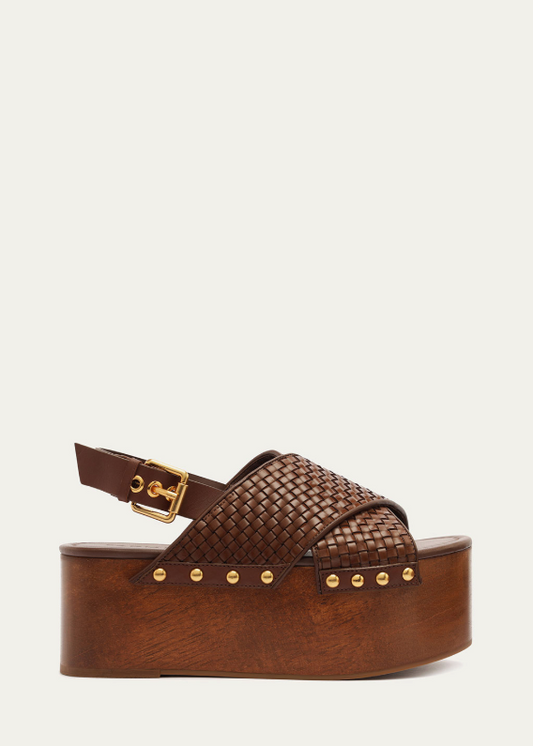 FARM Rio Women's Woven Platform Sandal | Walnut