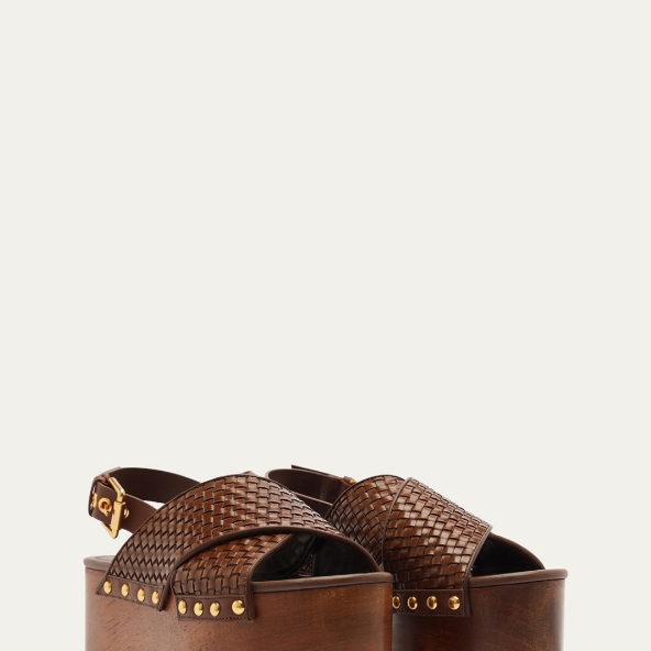 FARM Rio Women's Woven Platform Sandal | Walnut