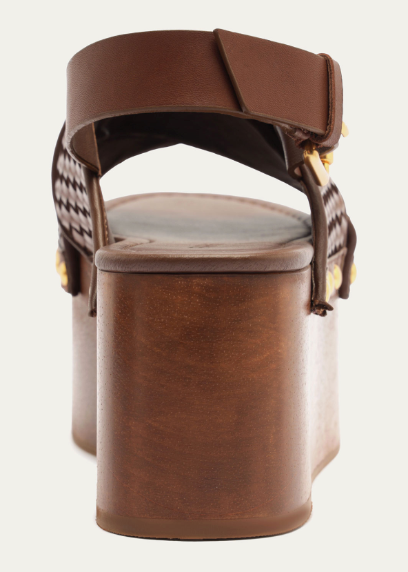 FARM Rio Women's Woven Platform Sandal | Walnut