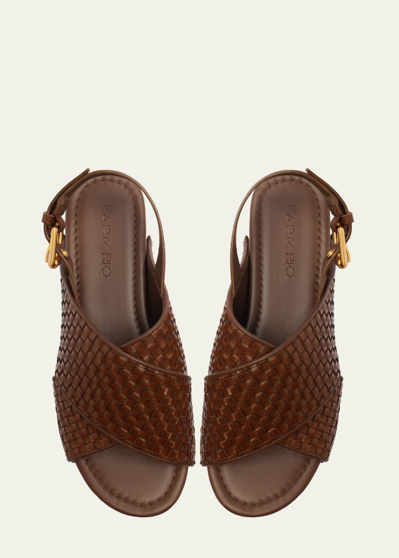 FARM Rio Women's Woven Platform Sandal | Walnut