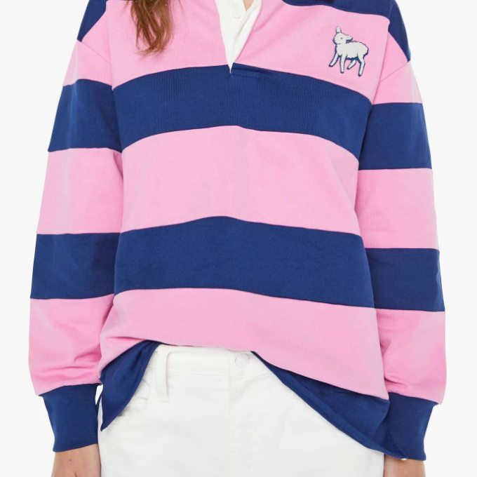 MOTHER The Piece Huddle | Estate Blue And Begonia Pink
