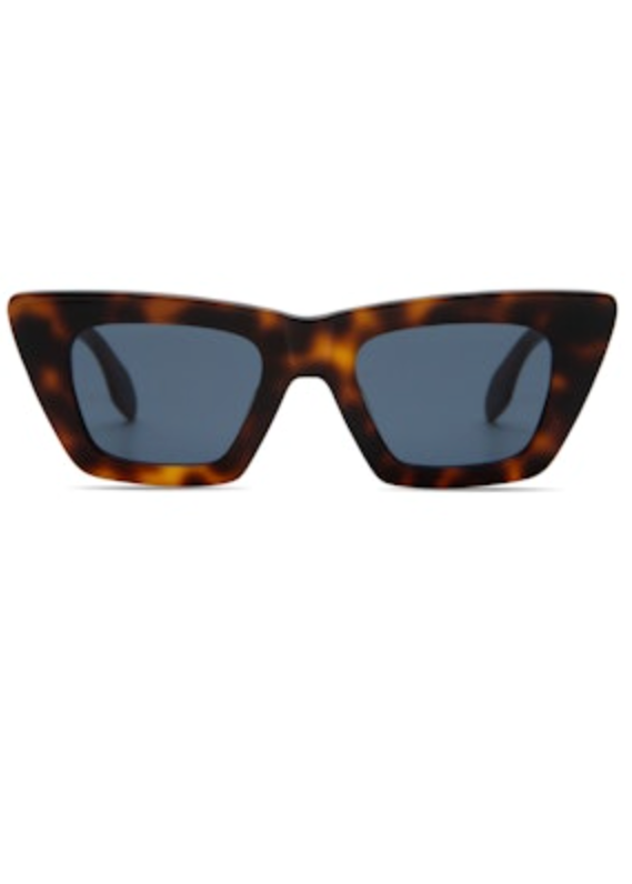 Elisa Johnson Lori in Brown Torotise Dark Blue Lens