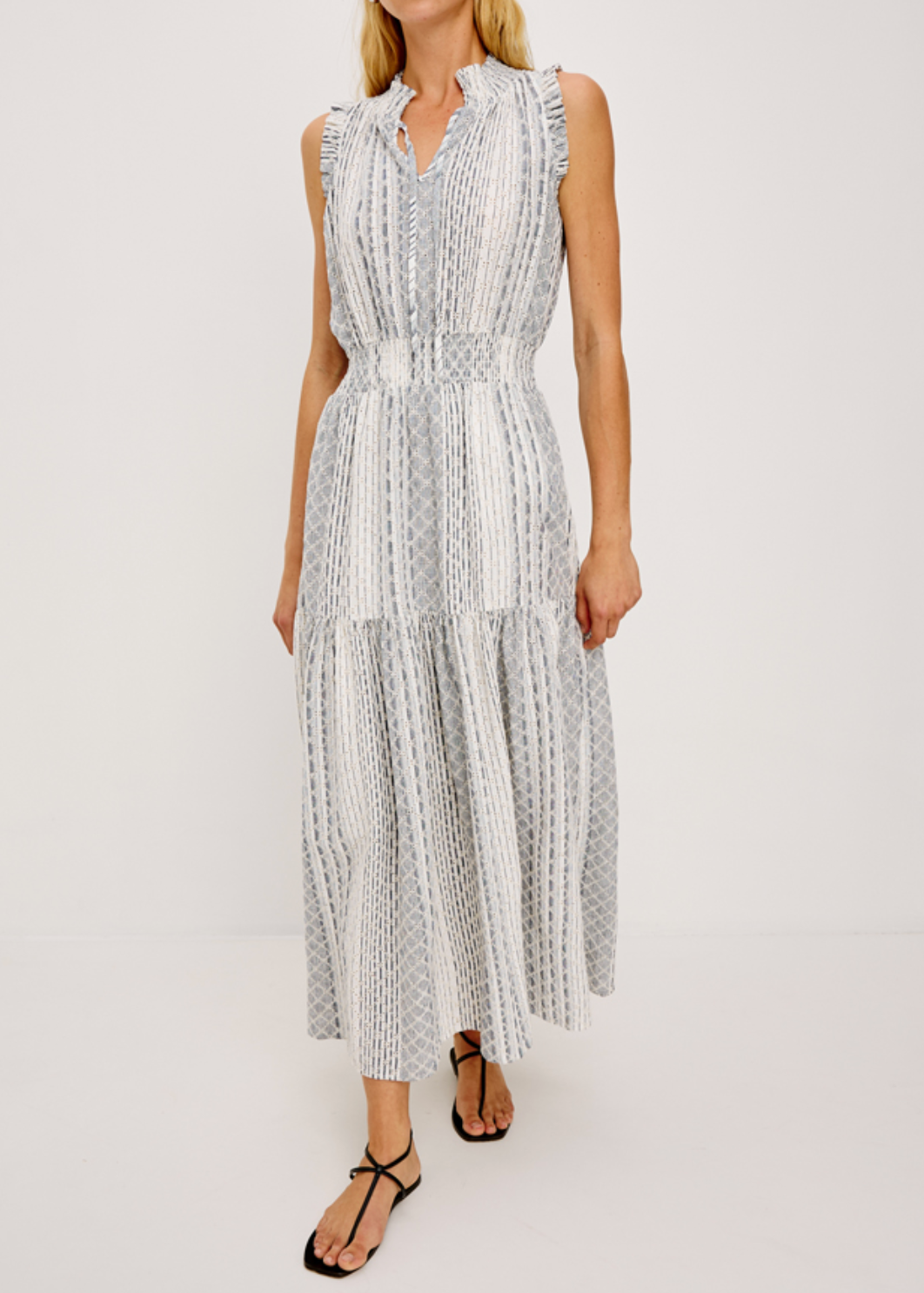 Rails Alessi Striped Eyelet Dress