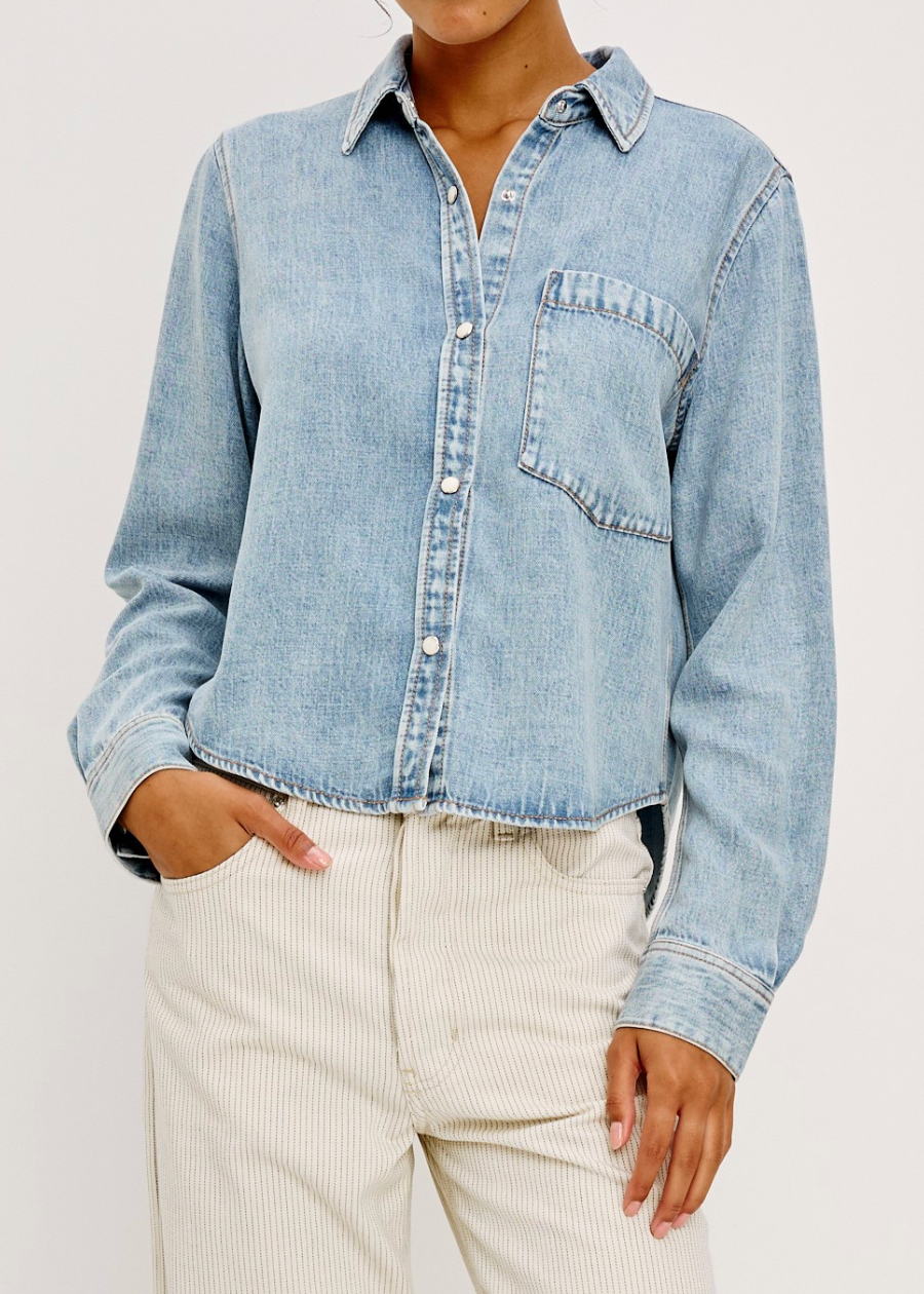 Rails Noa Denim Shirt | Faded Indigo