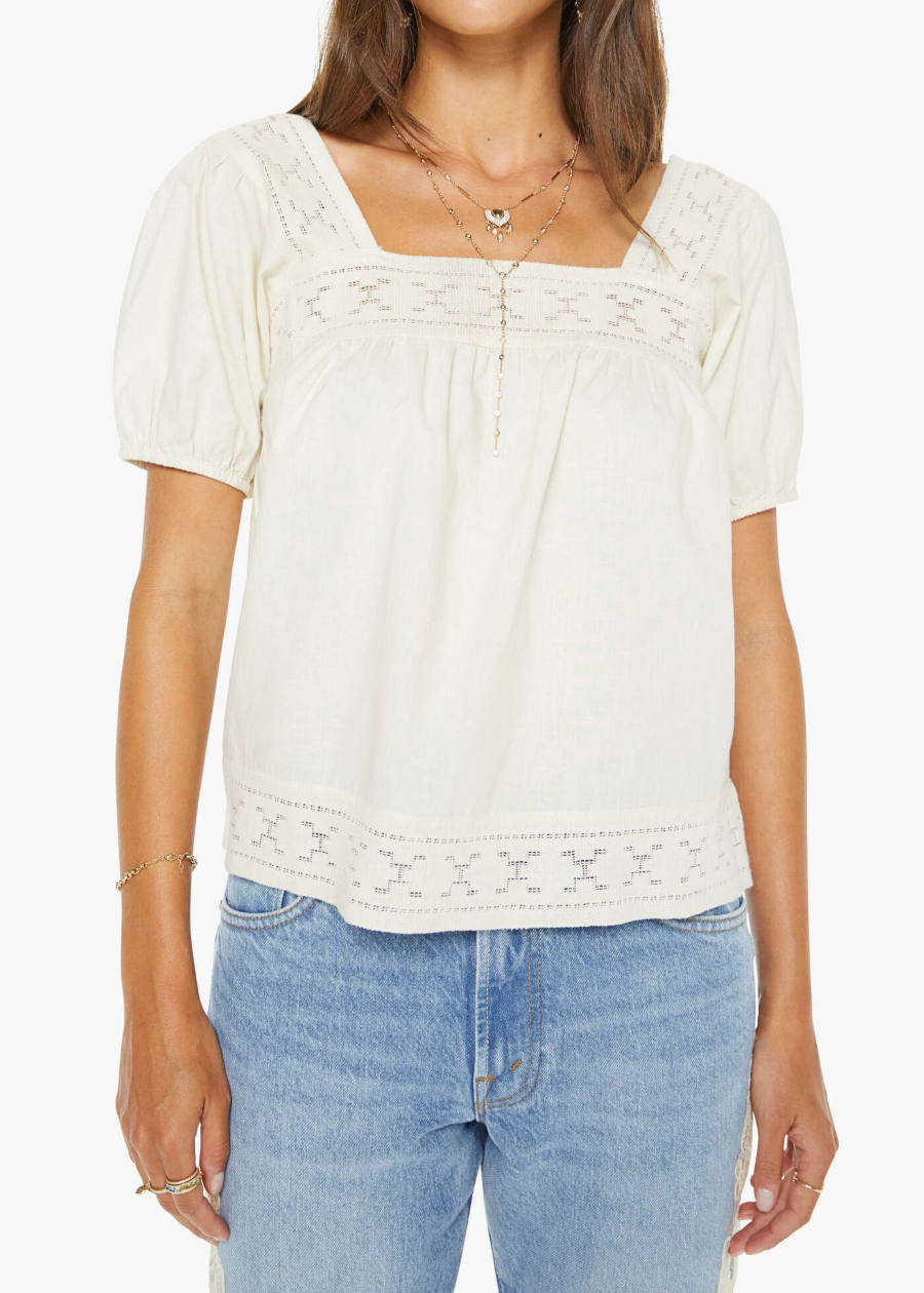 MOTHER The Memory Lane Puff Sleeve Top | Early Bird