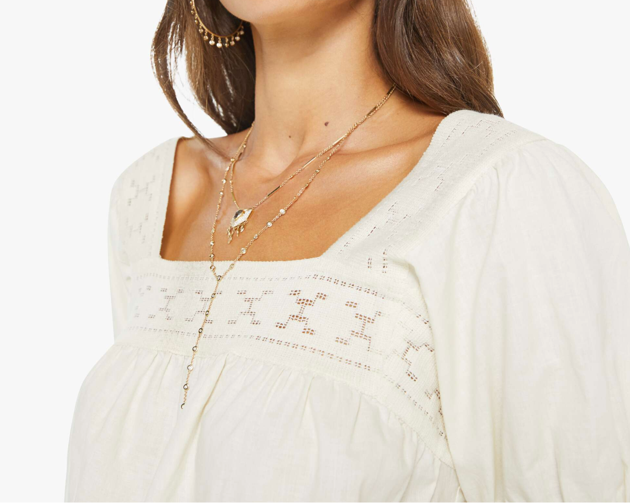 MOTHER The Memory Lane Puff Sleeve Top | Early Bird