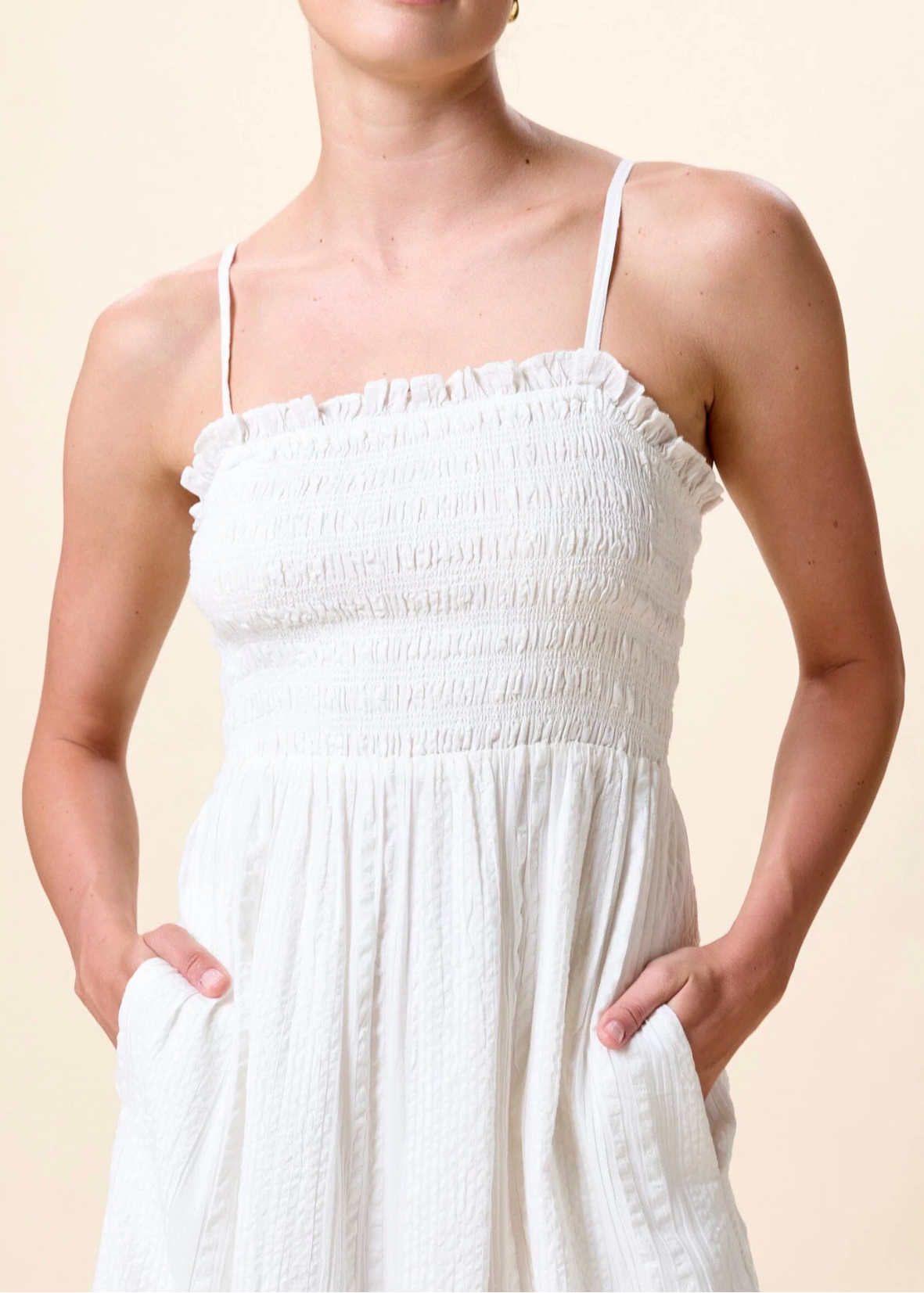 Cleobella Magnolia Ankle Dress | Ivory