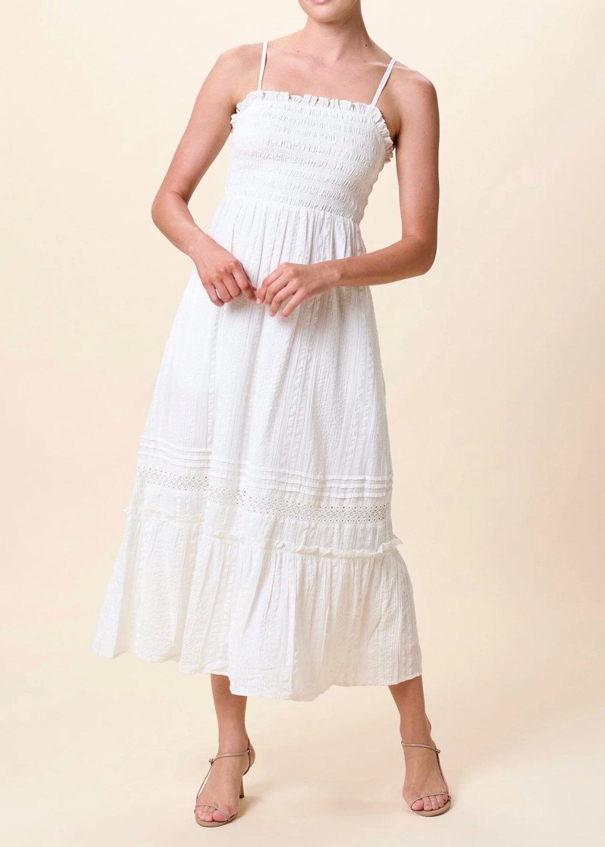 Cleobella Magnolia Ankle Dress | Ivory