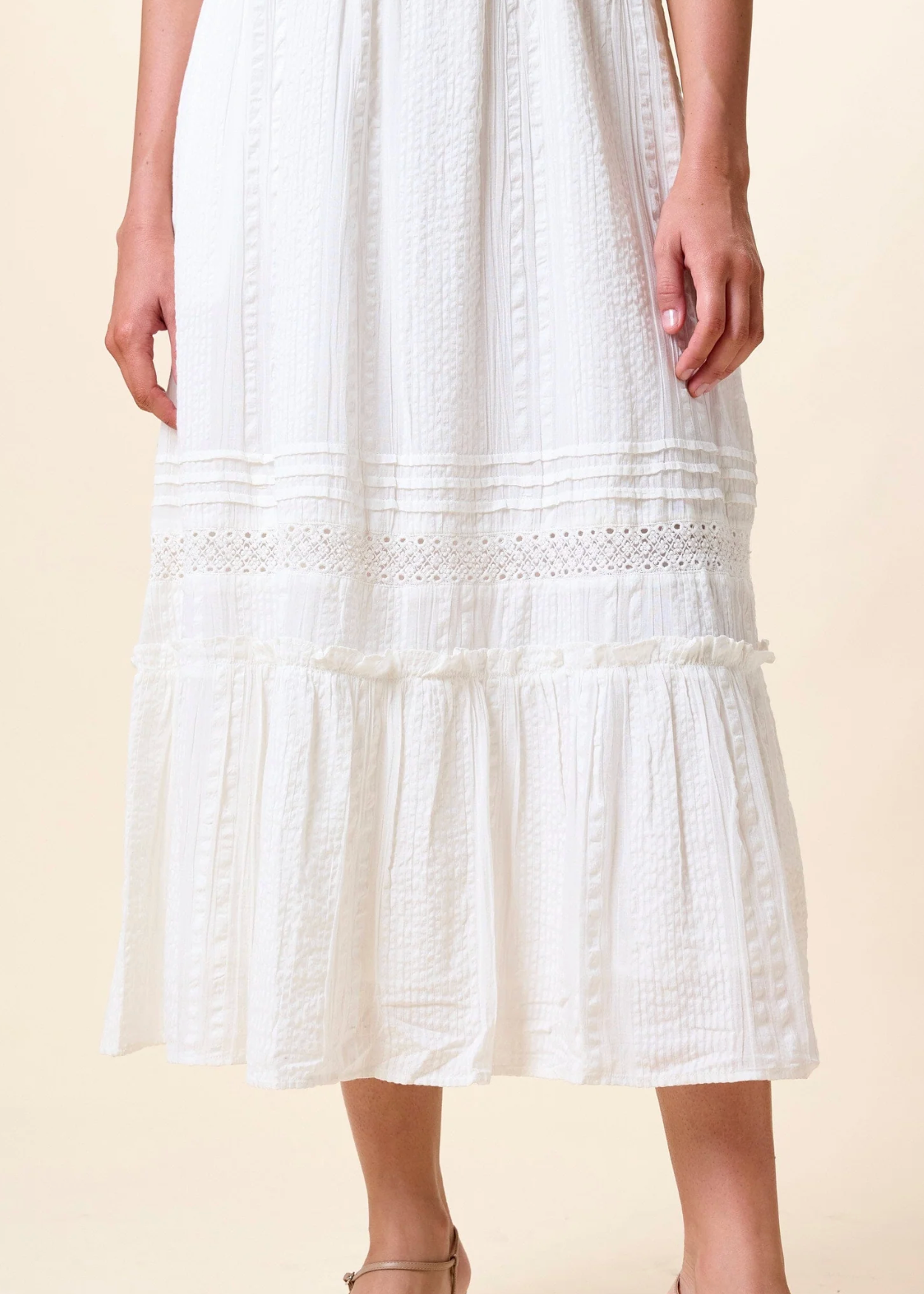 Cleobella Magnolia Ankle Dress | Ivory
