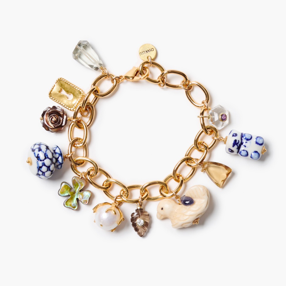 Chan Luu Delft Charm Bracelet Multi