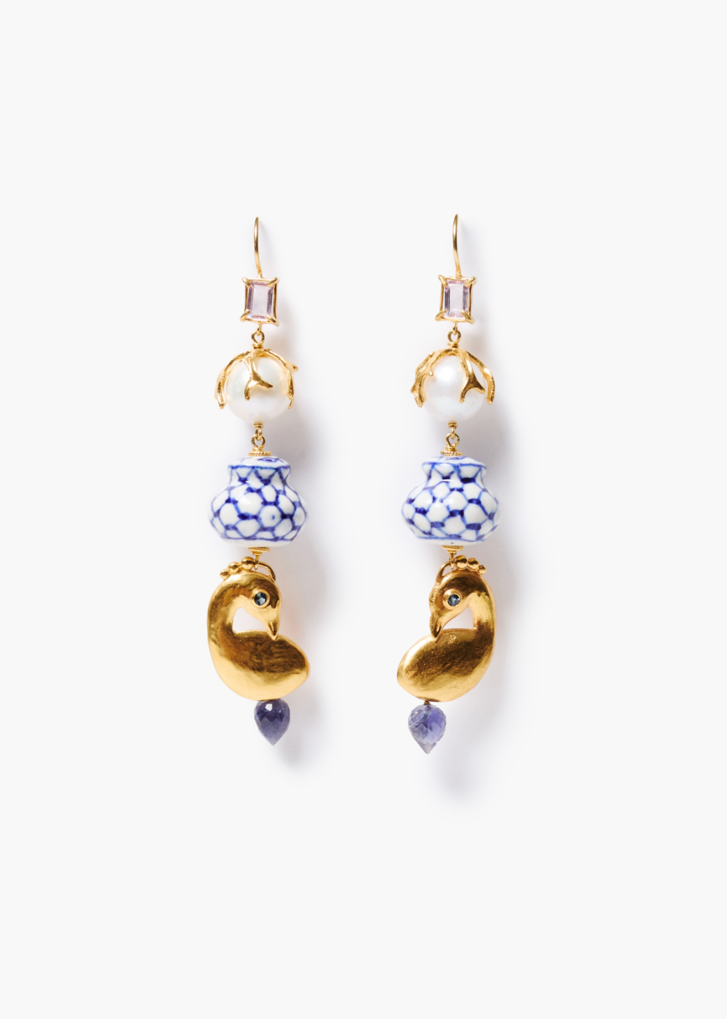 Chan Luu Delft Chandelier Earrings Multi