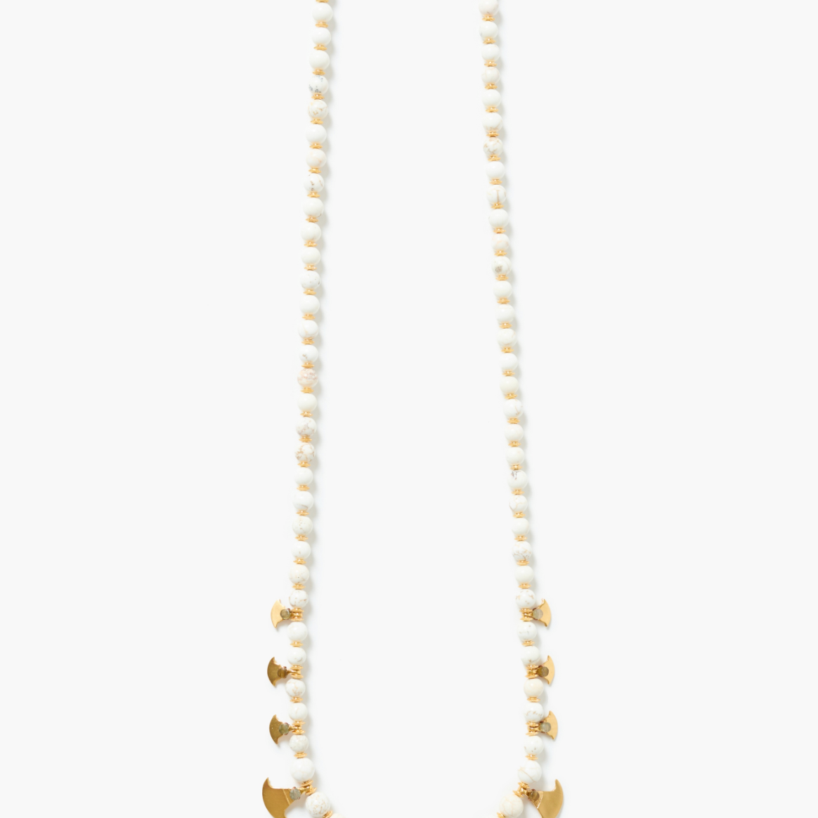 Chan Luu White Magnesite Squash Blossom Necklace