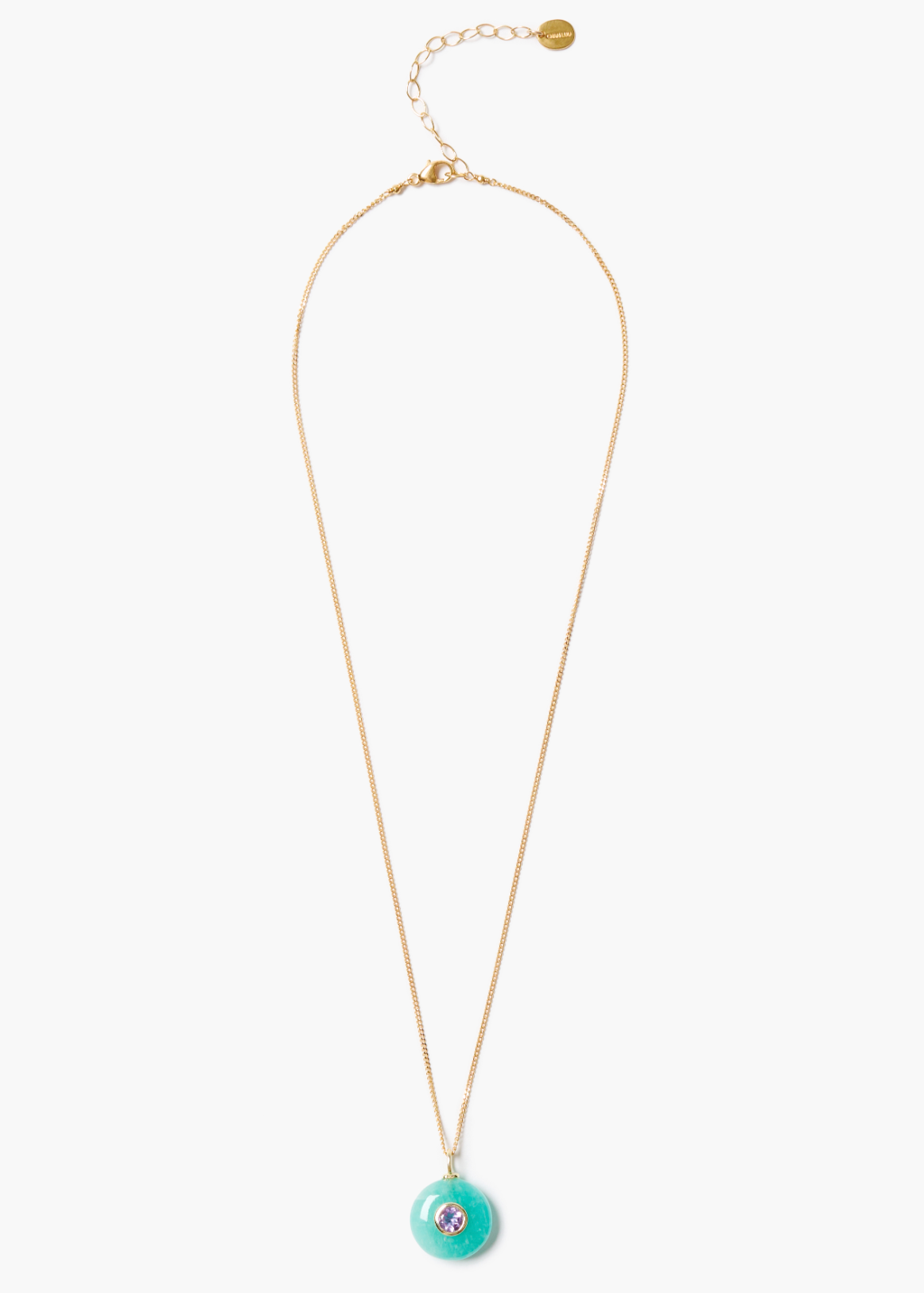 Chan Luu Amazonite + Amethyst Inlay Pendant Necklace