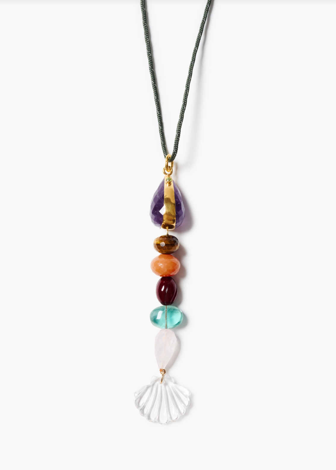 Chan Luu Long Fish Drop Bejeweled Pendant Necklace