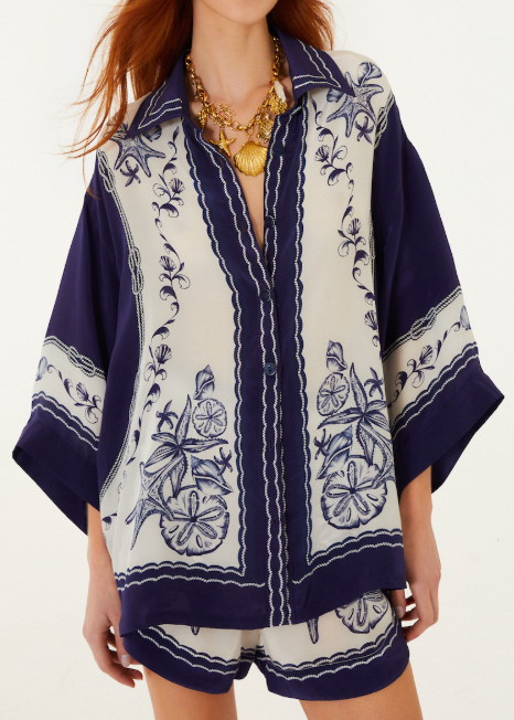 FARM Rio Coast Scarf Off-White Shirt