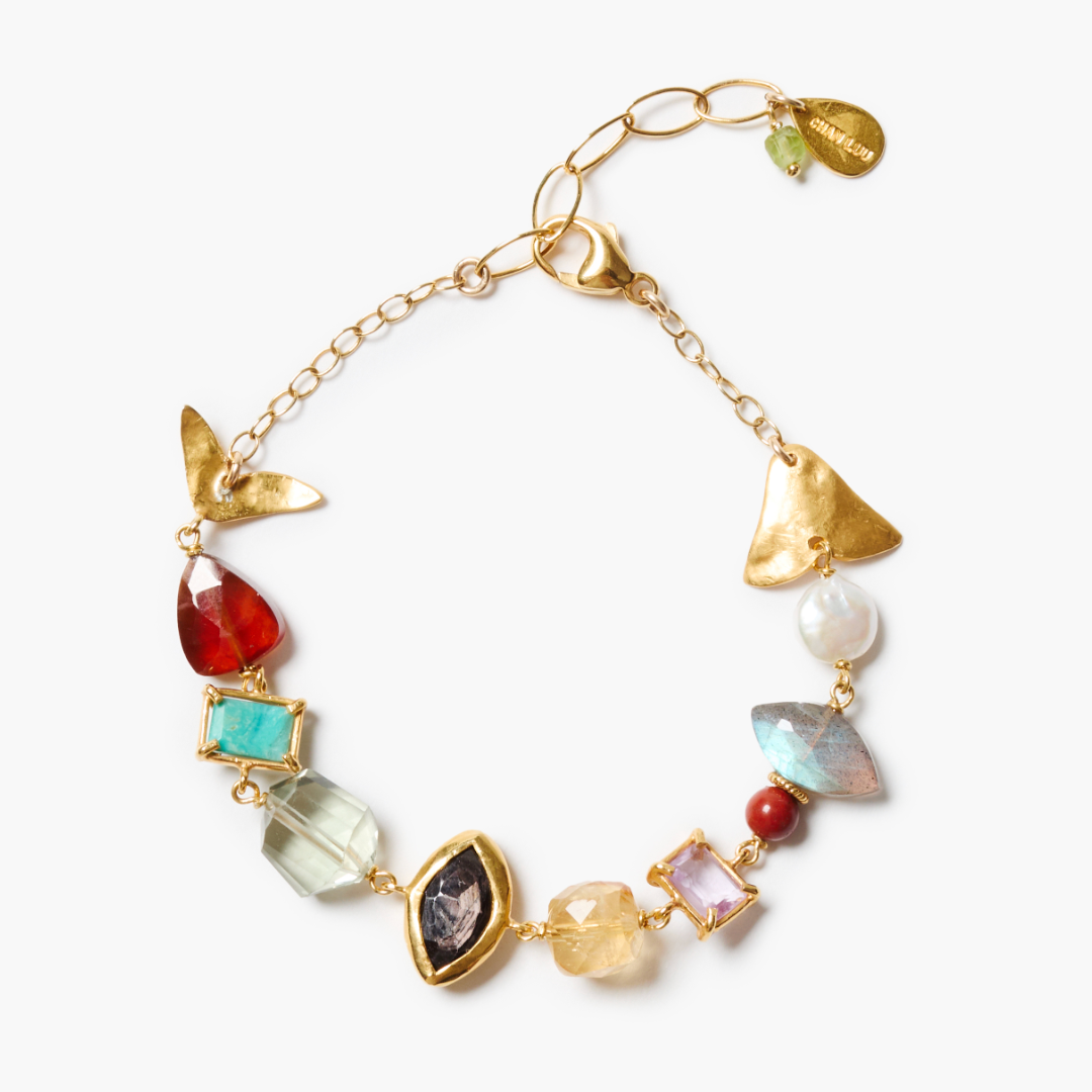 Chan Luu Multi Gemstone Charm Bracelet