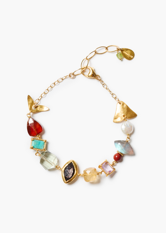 Chan Luu Multi Gemstone Charm Bracelet