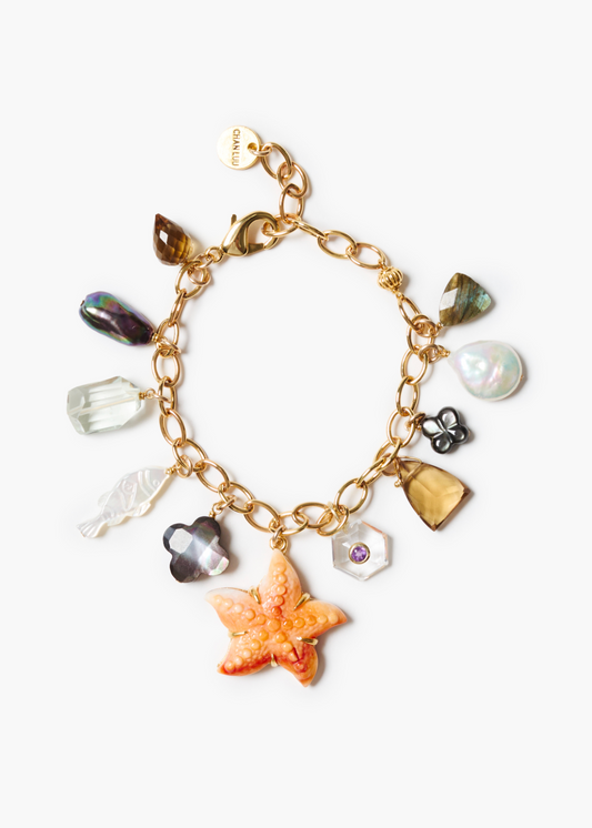 Chan Luu Oyster Starfish Charm Bracelet