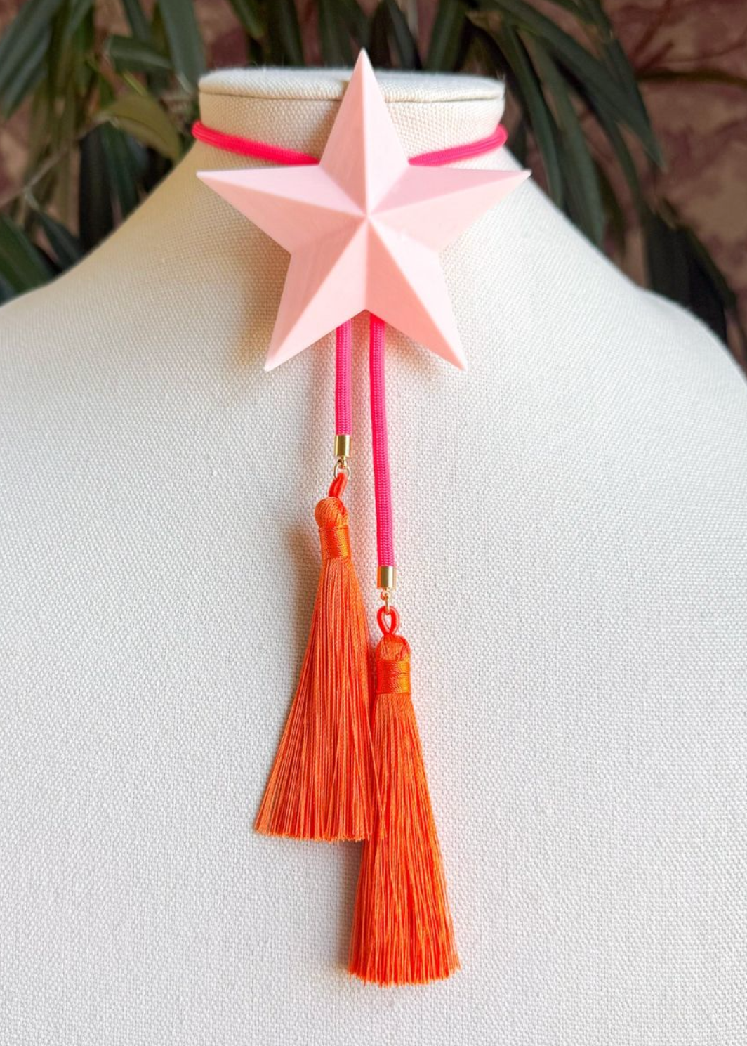 Rahya Lone Star Bolo Blush Pink with Neon Pink & Orange