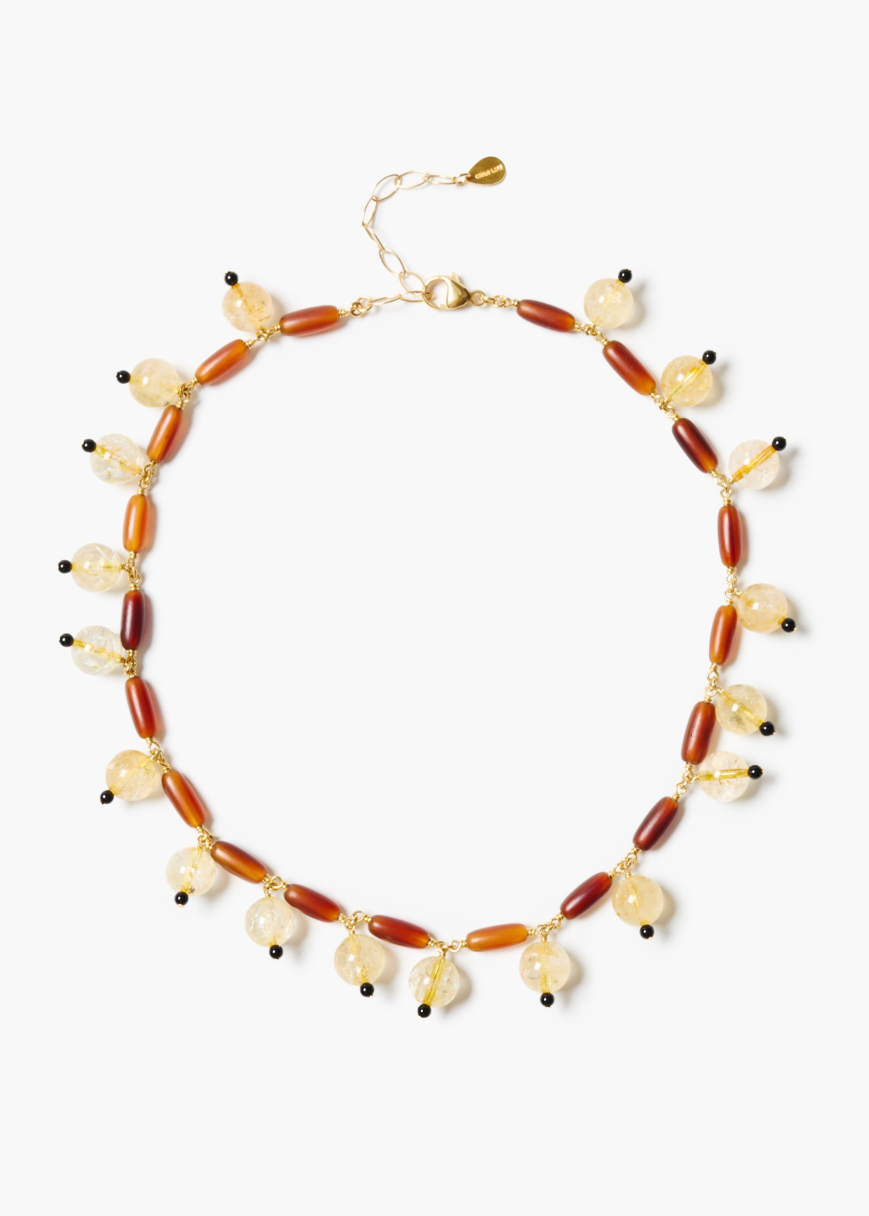 Chan Luu Citrine + Onyx Necklace