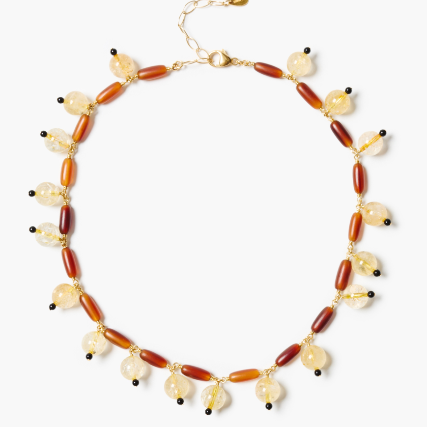 Chan Luu Citrine + Onyx Necklace