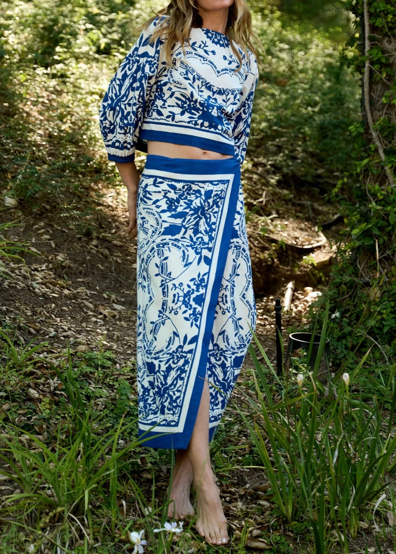 Cleobella Lihua Midi Skirt | Altesse Print