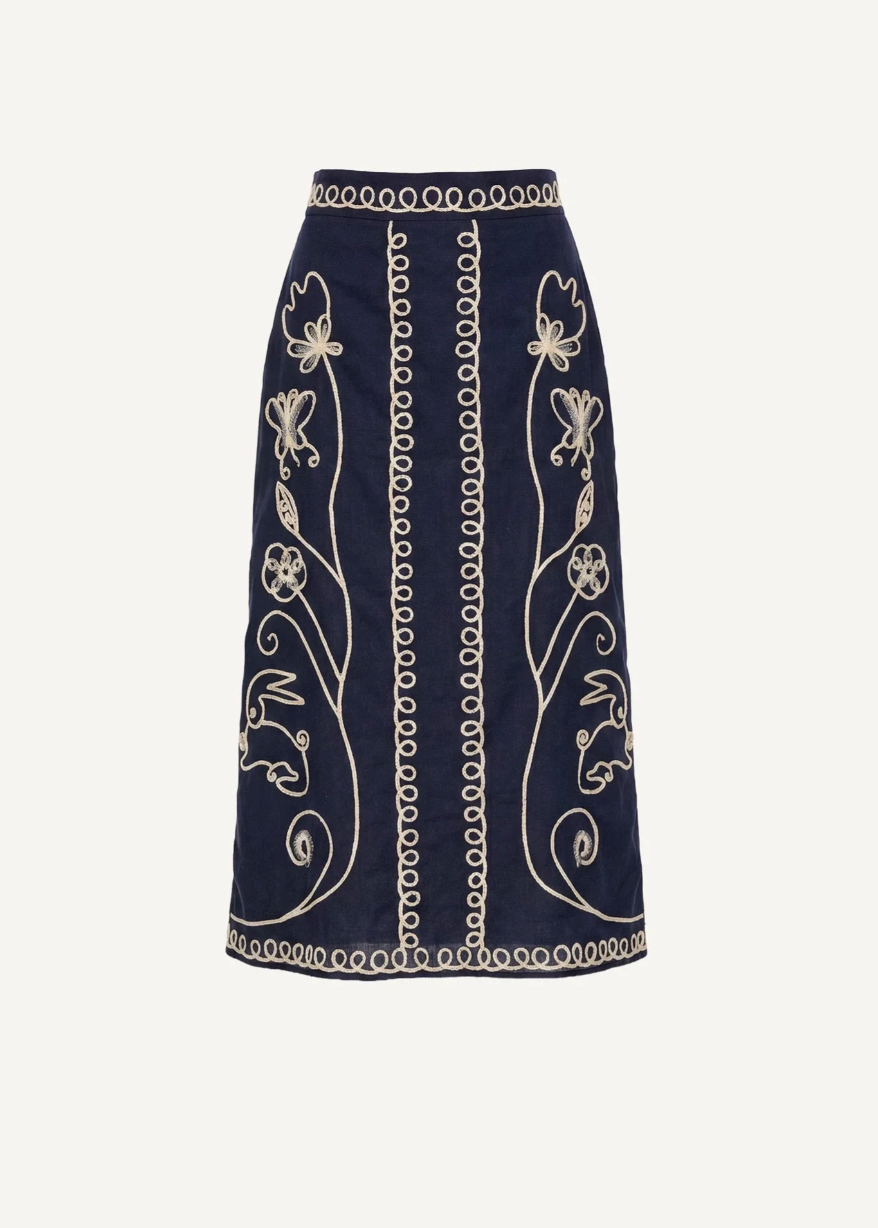 Cleobella Sorina Midi Skirt | Black