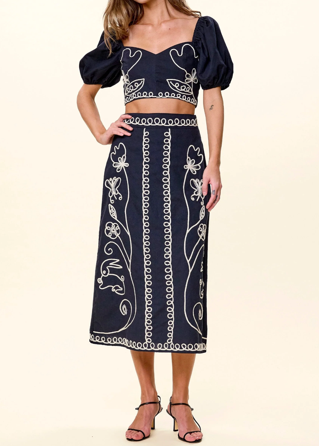 Cleobella Sorina Midi Skirt | Black