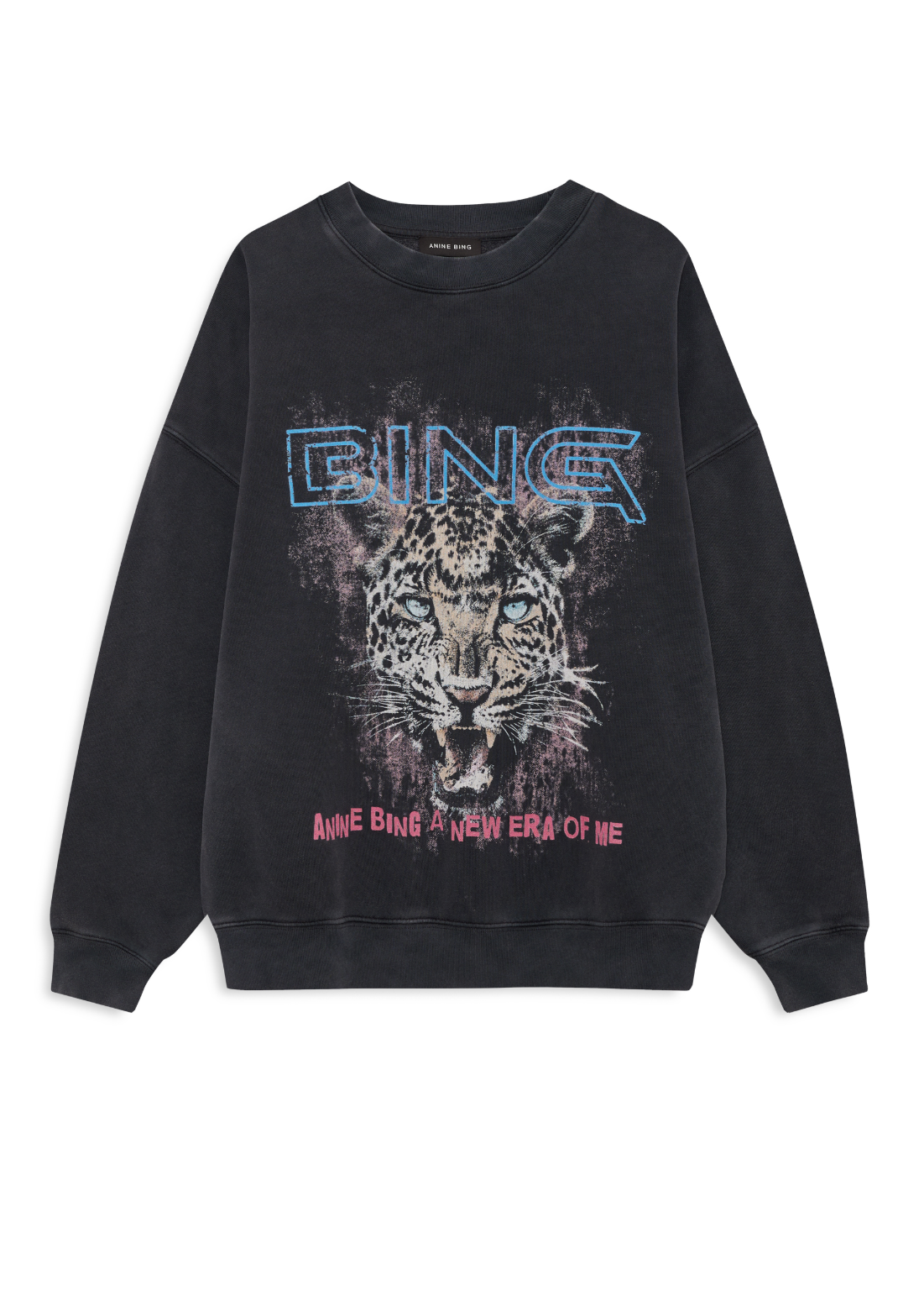 Anine Bing Miles Sweatshirt Leo Muse | Washed Black