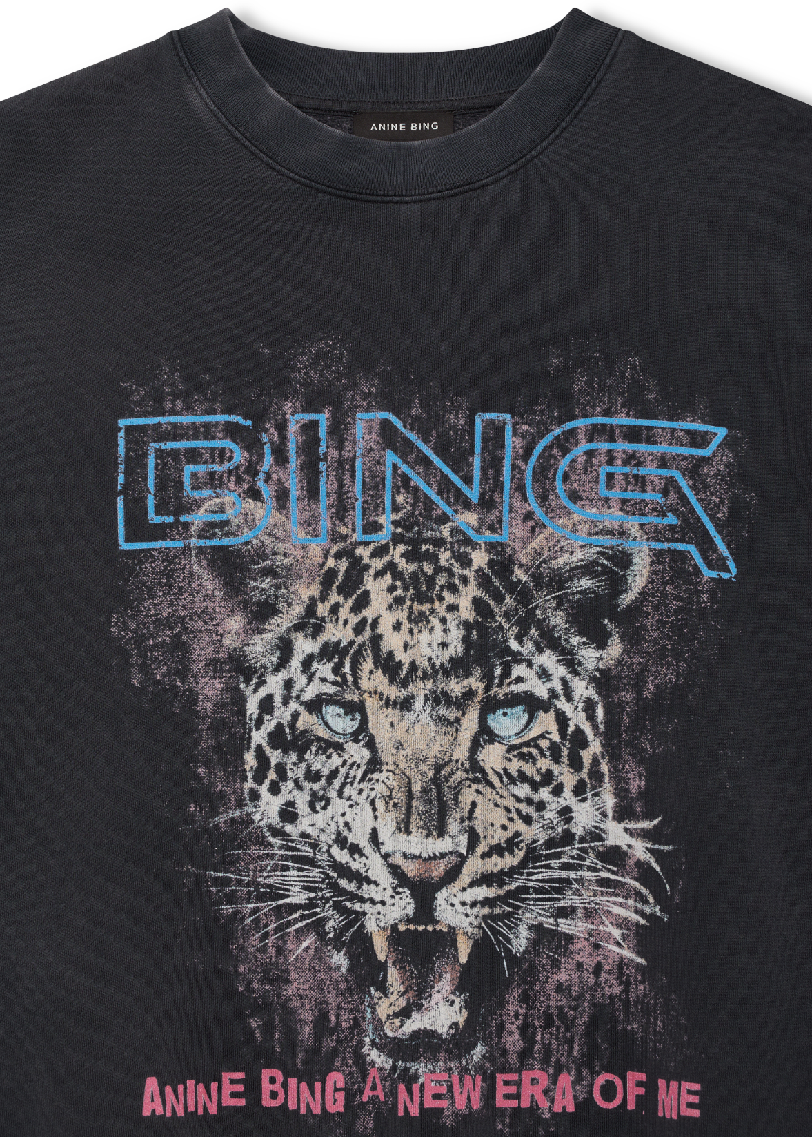 Anine Bing Miles Sweatshirt Leo Muse | Washed Black