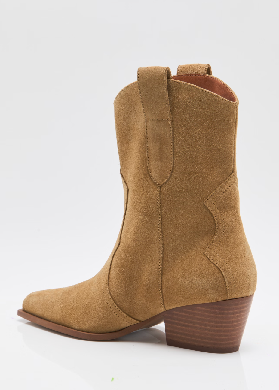 Free People Cat Nap Cowboy Boots | Camel Suede