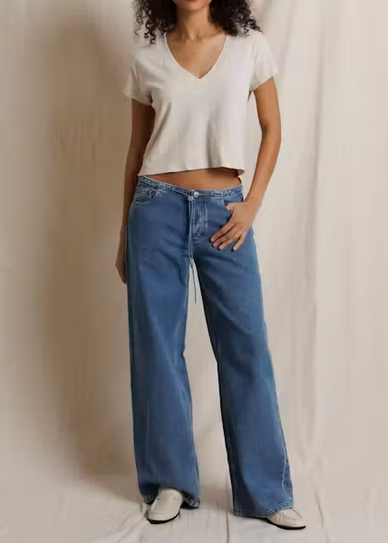 Perfect White Tee Alanis Recycled Cotton V Neck Tee | Whitecap Grey