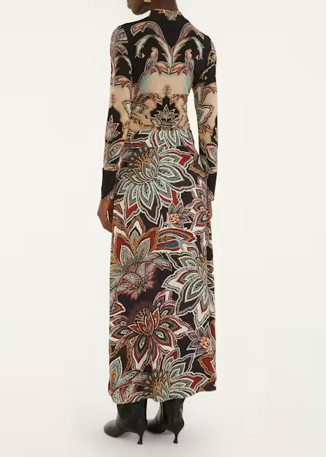 FARM Rio Tapestry Flowers Beige Maxi Skirt | Tapestry Flowers Beige