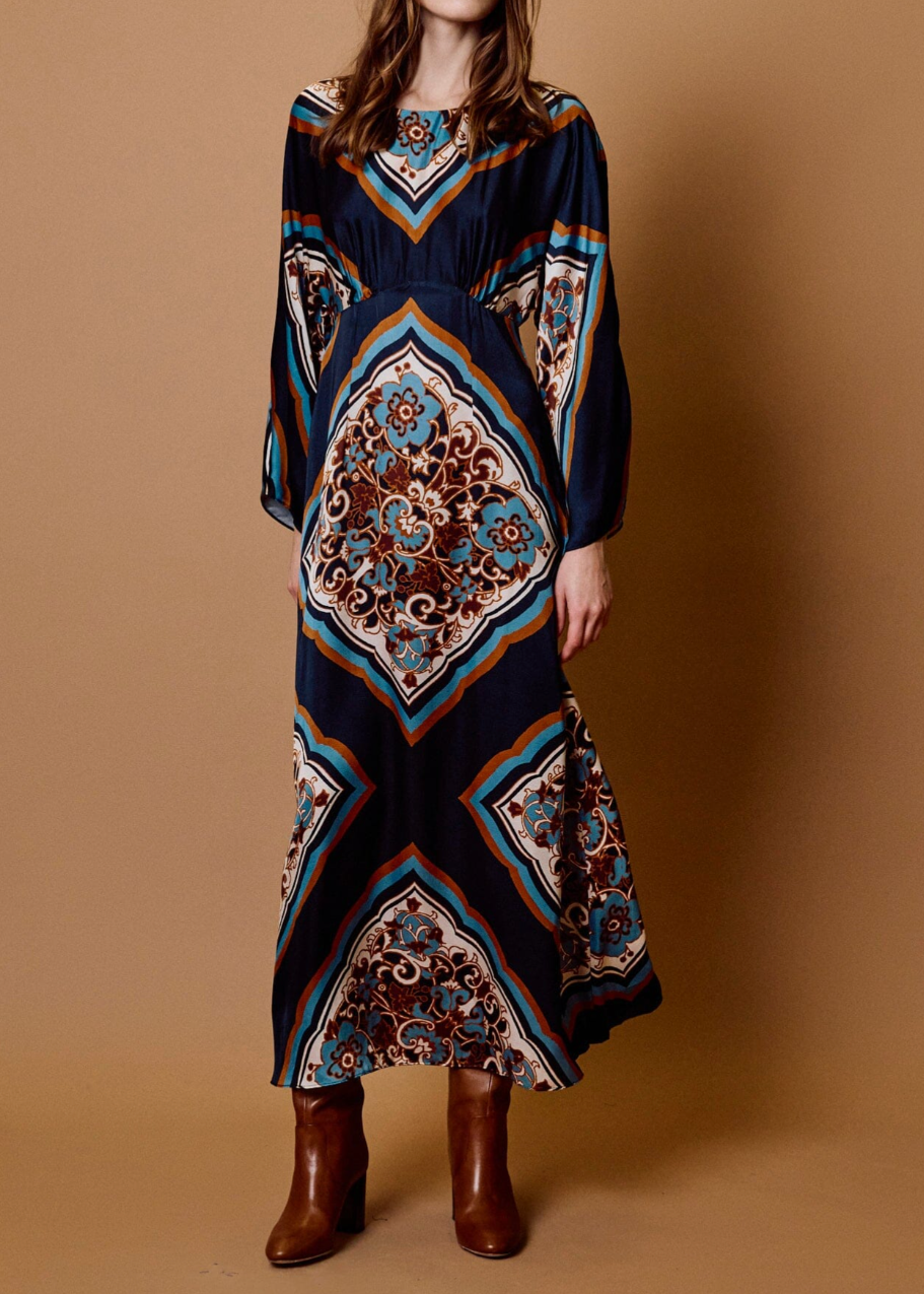 Cleobella Fawn Ankle Dress | Black Floral Anise