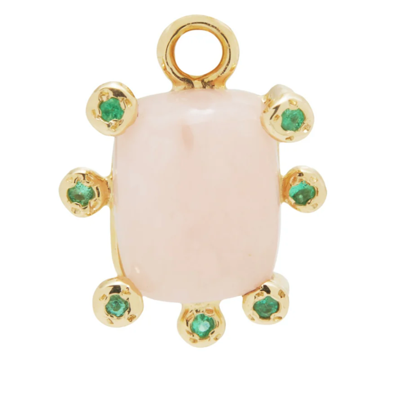 SCOSHA Genie Charm With Pink Opal & Emeralds