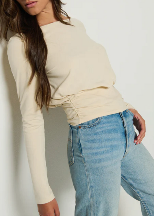 Nation LTD. Lilah Boat Neck Top | Parchment