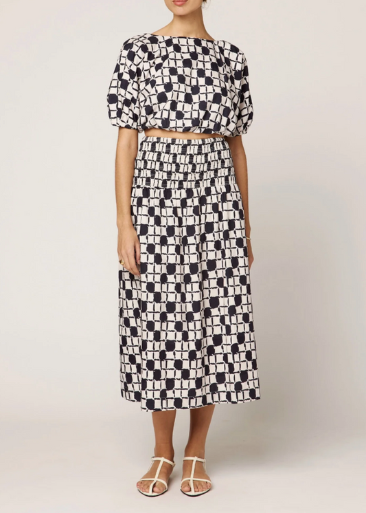 Cleobella Melanie Midi Skirt | San Marino Print