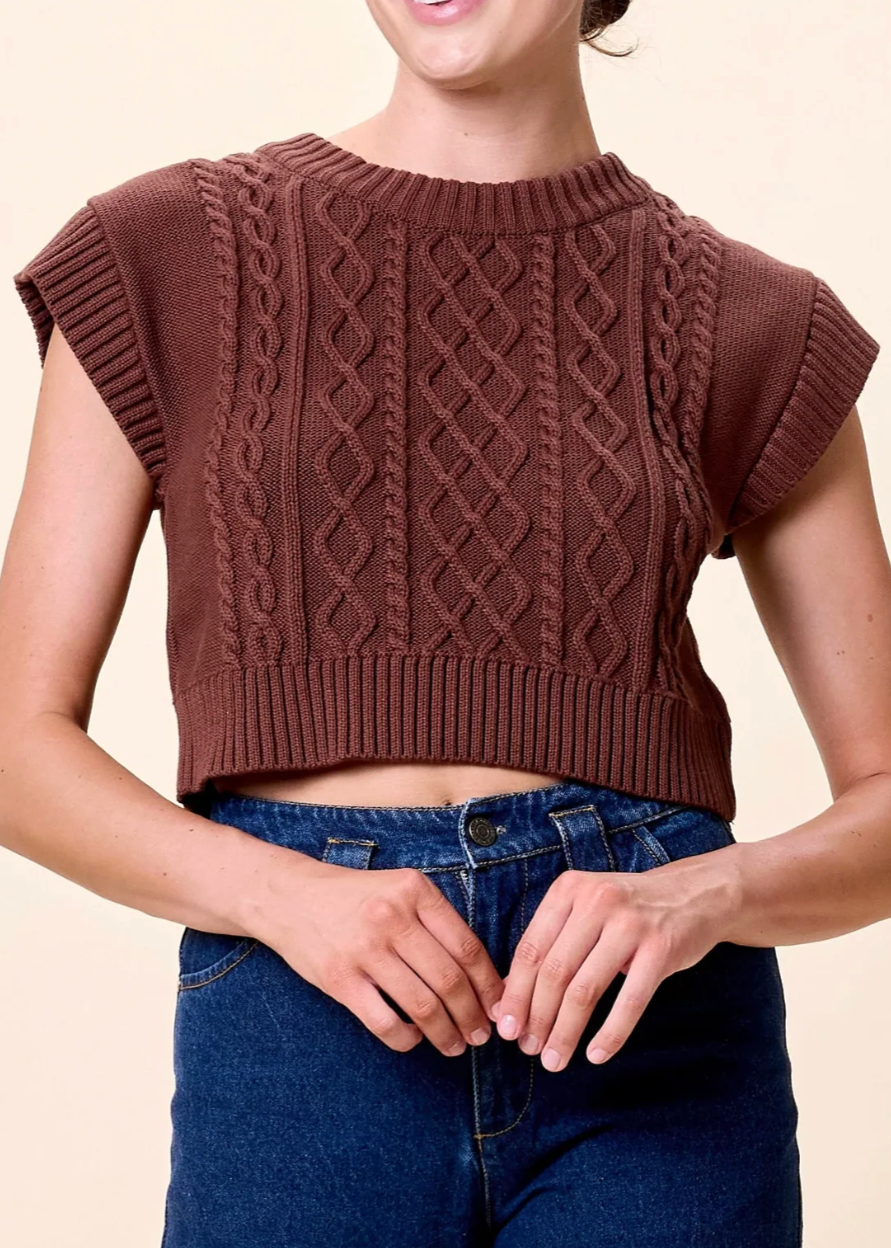 Cleobella Gigi Sweater Vest | Cocoa