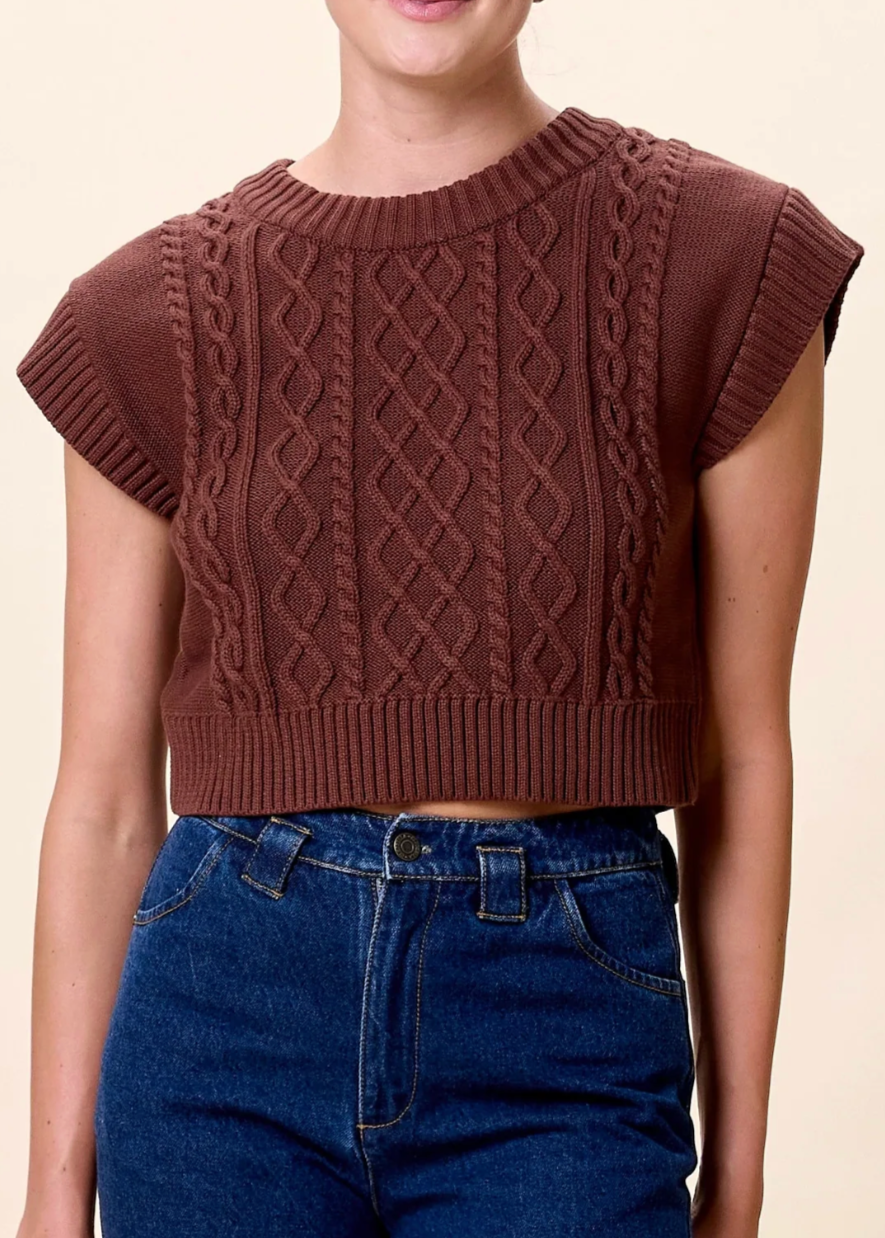 Cleobella Gigi Sweater Vest | Cocoa