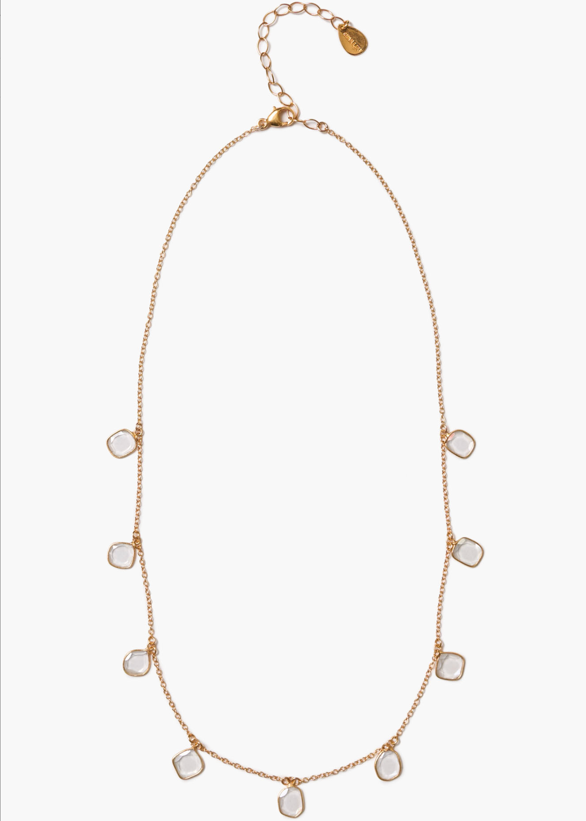 Chan Luu 18k Gold Plated Moissanite Slice Necklace