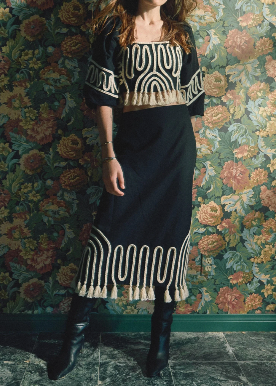Cleobella Etta Top | Black Ivory