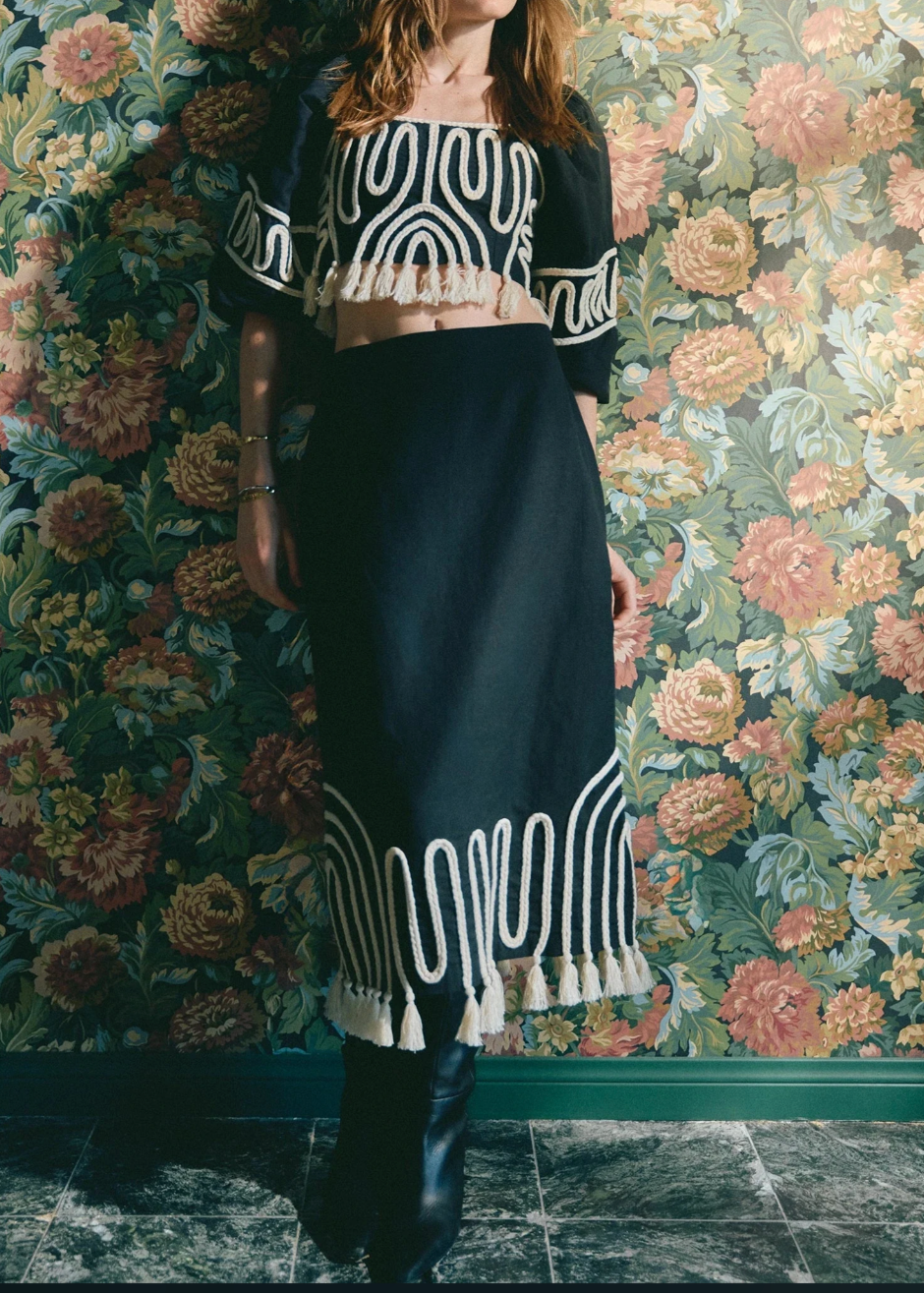 Cleobella Etta Top | Black Ivory