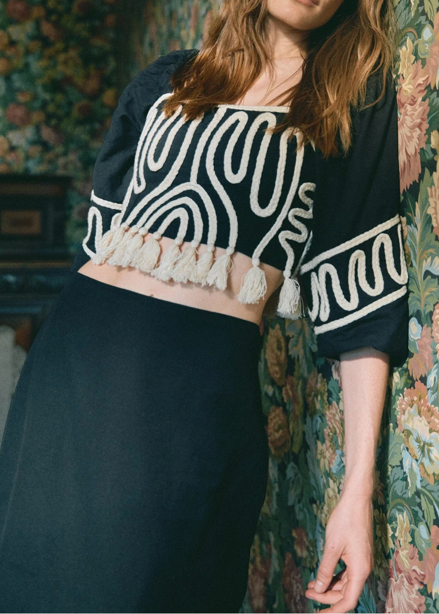 Cleobella Etta Top | Black Ivory