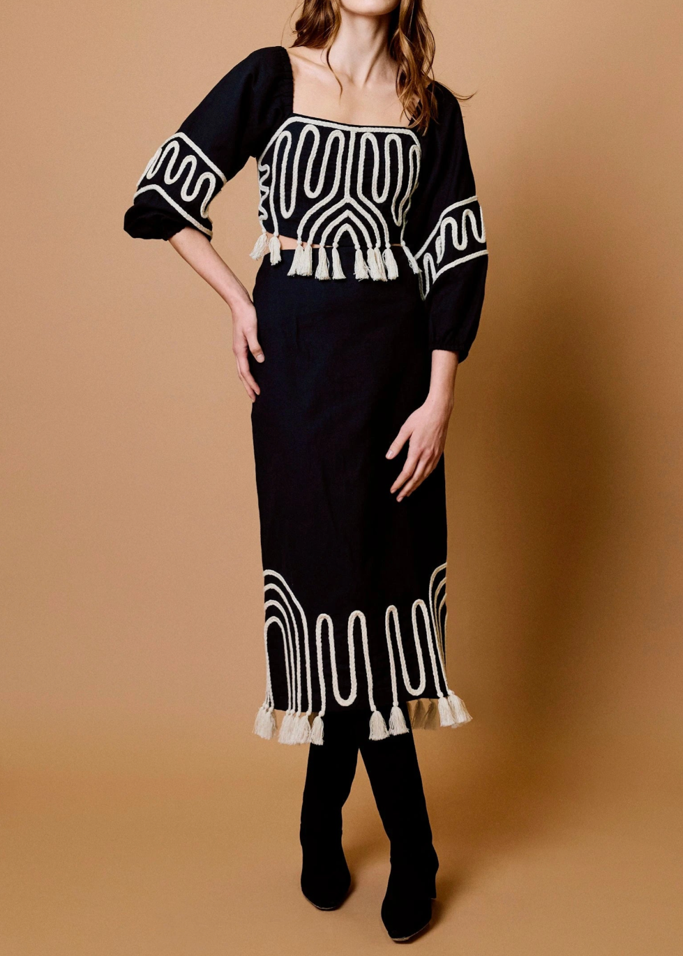 Cleobella Etta Top | Black Ivory