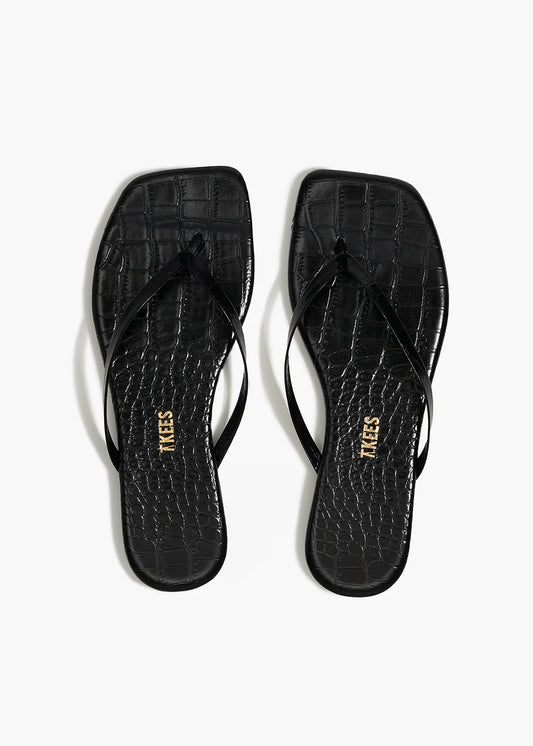 TKEES Square Toe Lily Croc | Sable