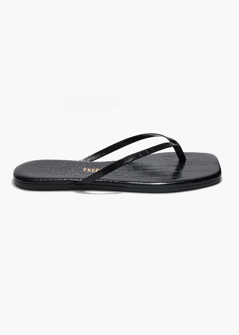 TKEES Square Toe Lily Croc | Sable