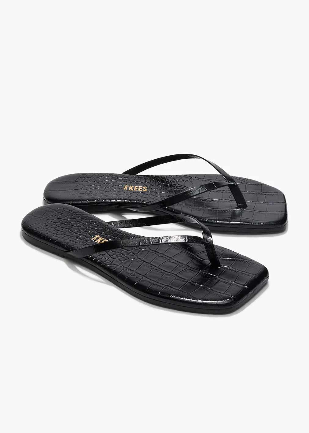 TKEES Square Toe Lily Croc | Sable