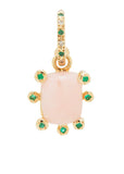 Genie Charm With Pink Opal & Emeralds