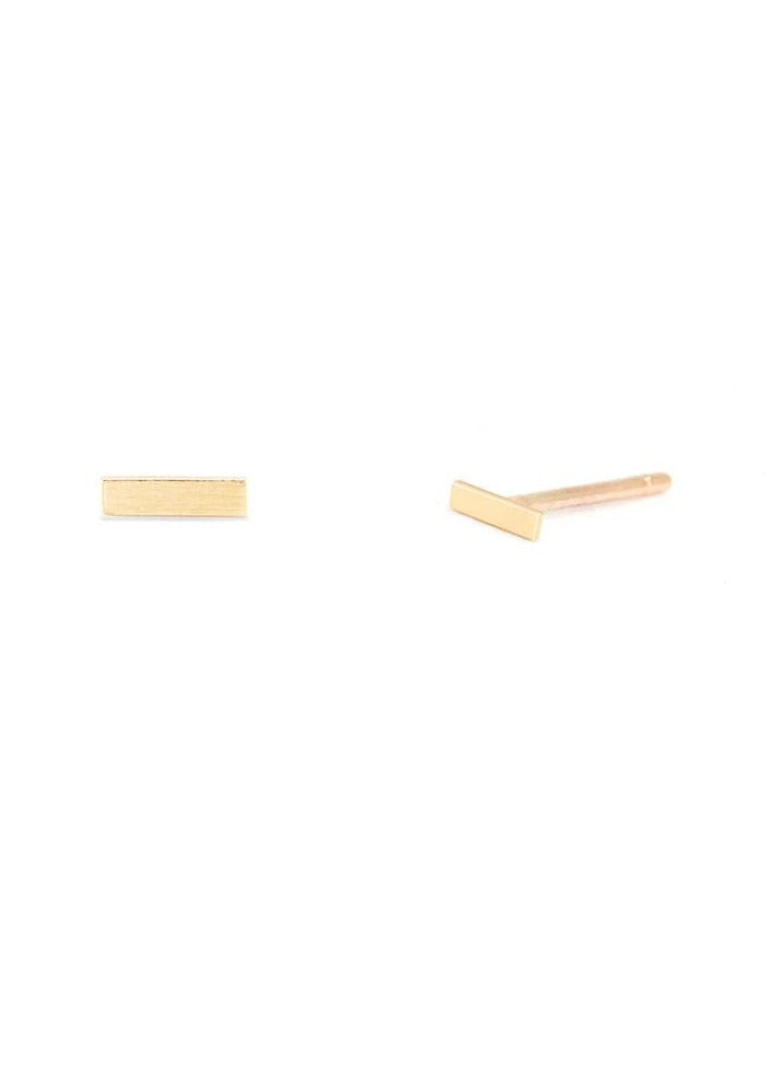SCOSHA 10k Gold Tinsel Stud Earrings